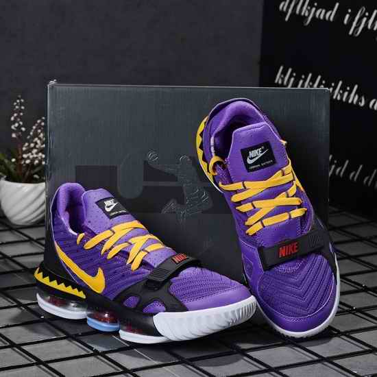 Lebron James XVI Men Shoes Lakers Purple Yellow-2